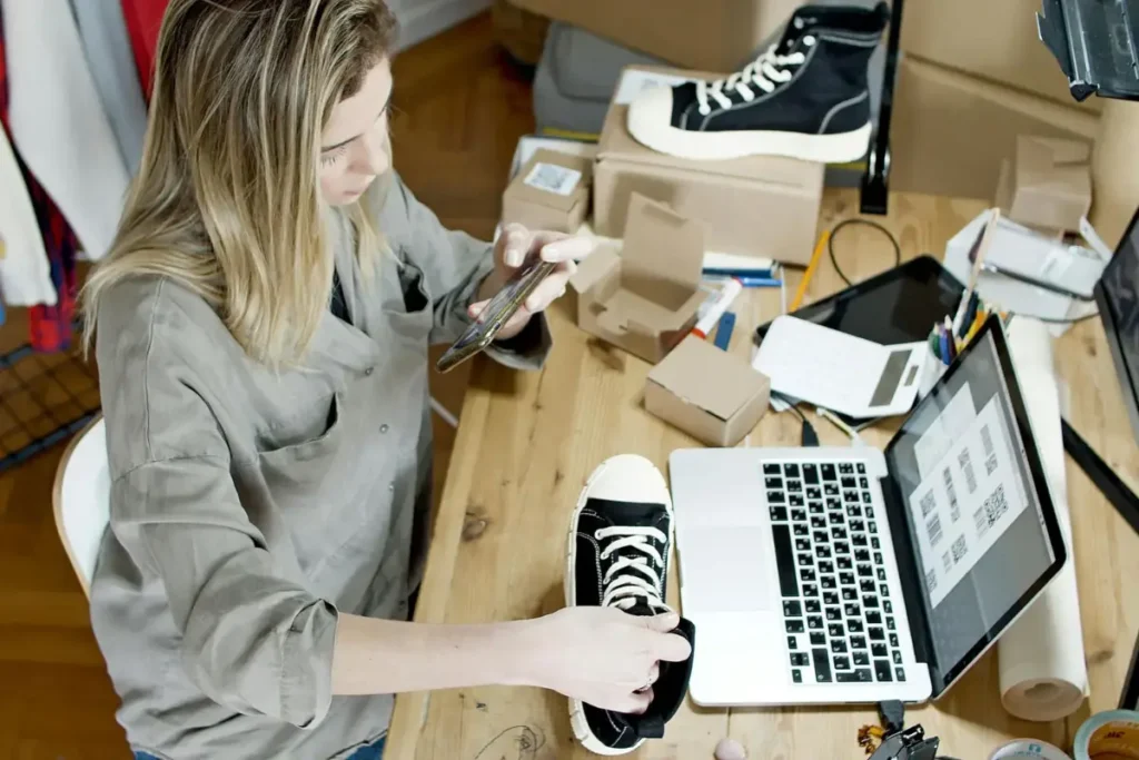 eCommerce owner working